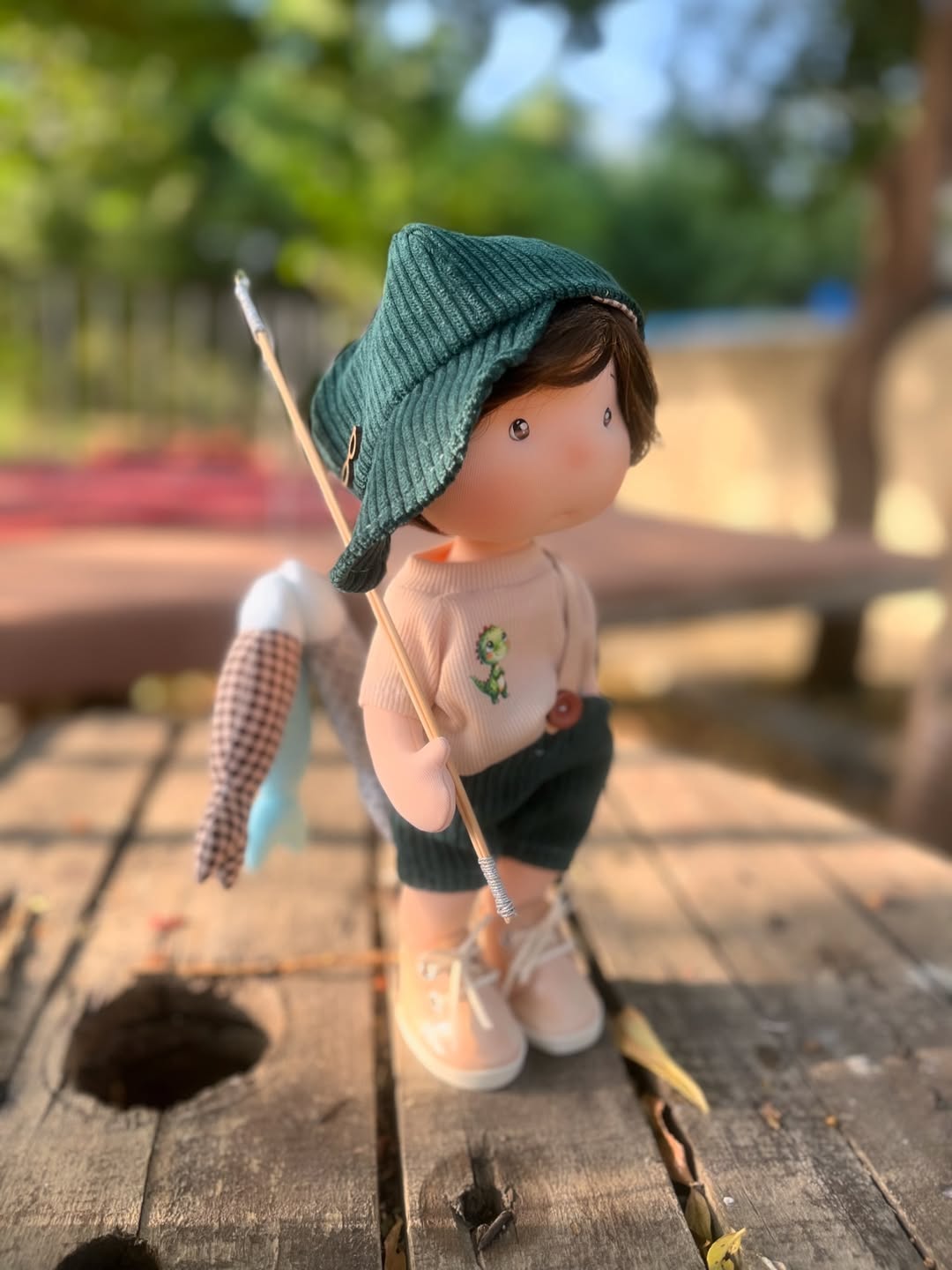 عروسک پسرانه مدل خنگول طرح ماهیگیر جنس پارچه ای